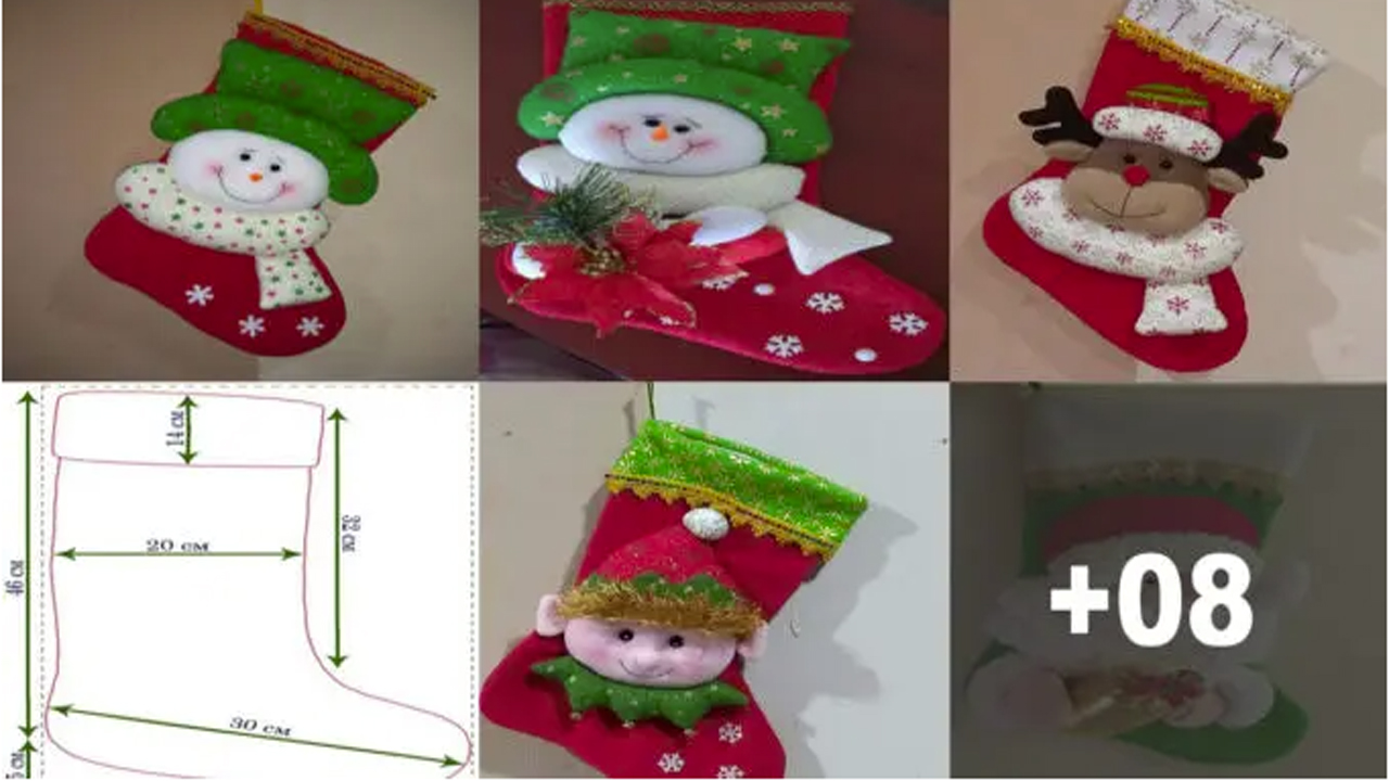 Curso de Cómo Hacer Botas Navideñas con Patrón Paso a Paso Curso de Cómo Hacer Botas Navideñas con Patrón Paso a Paso