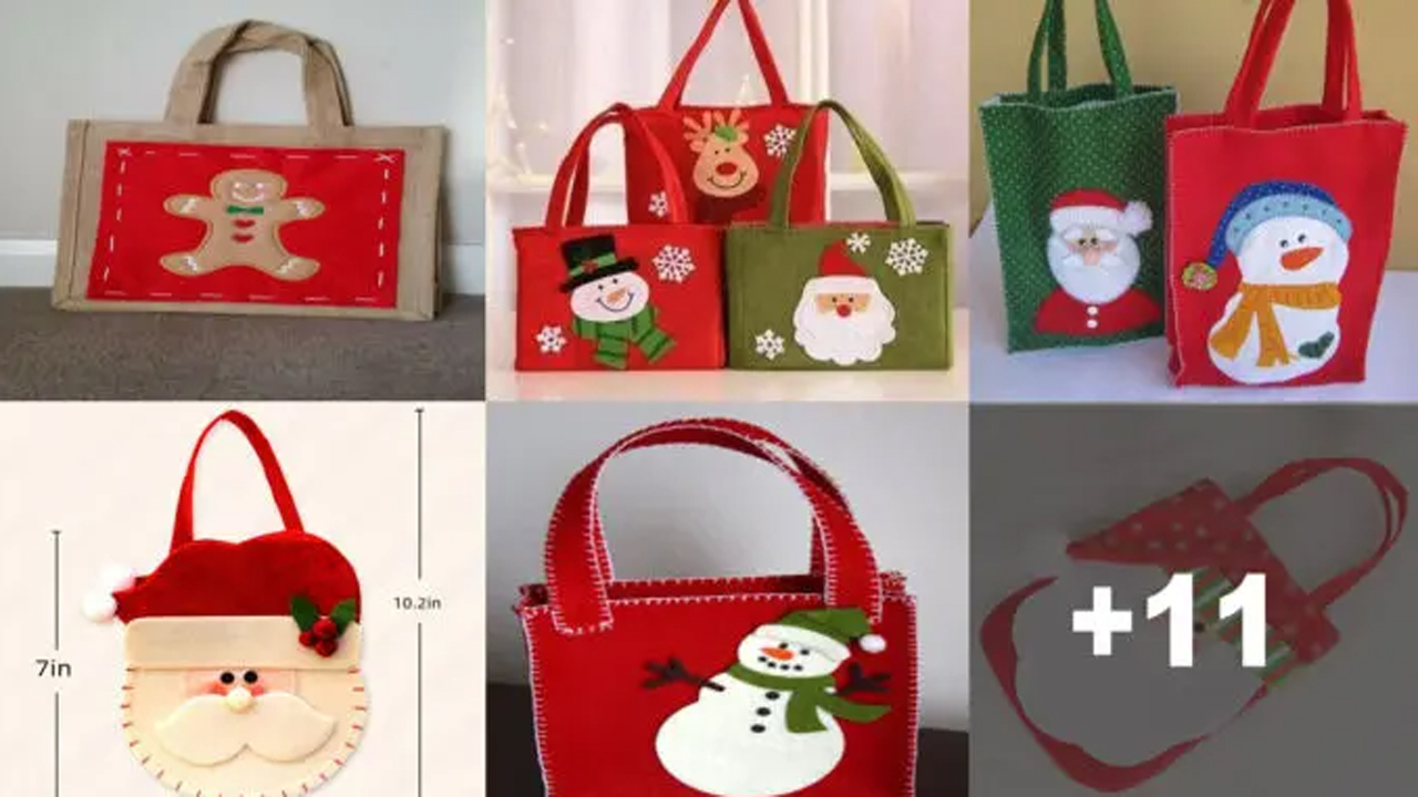 Curso de Cómo Hacer Bolso de Tela Navideño paso a paso Curso de Cómo Hacer Bolso de Tela Navideño paso a paso