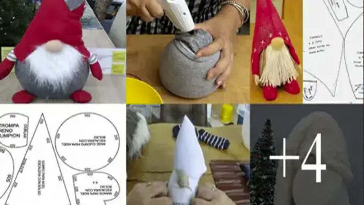 Curso de Cómo Hacer Gnomos Navideños con Moldes Paso a Paso
