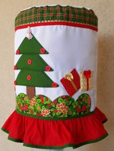 Curso de Cómo Hacer forro navideño para galon de agua con patron