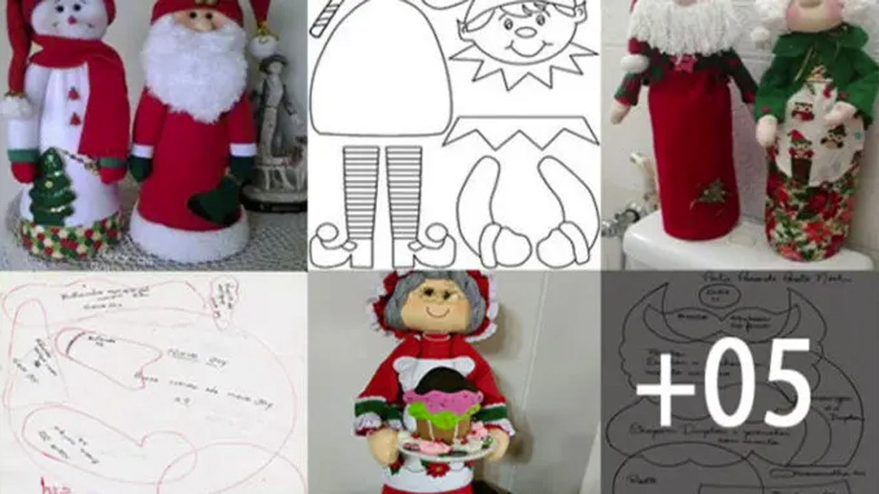 Cómo Hacer Muñecos Parados Navideños Con Moldes